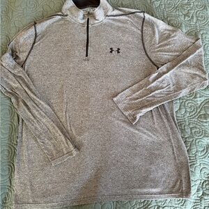 Mens Loose Fit Under Armour Threadborne Heatgear XL  Heather Gray Quarter Zip